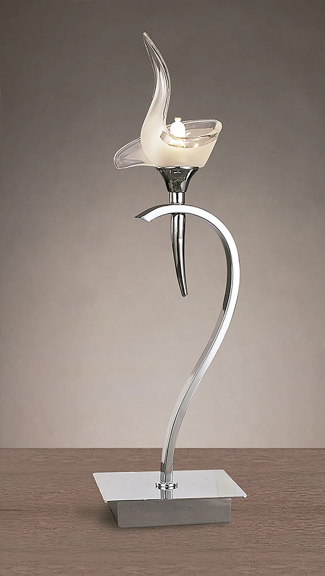 Viena Polished Chrome Table Lamps Mantra Armed Table Lamps